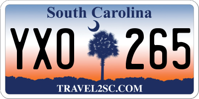 SC license plate YXO265