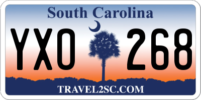SC license plate YXO268
