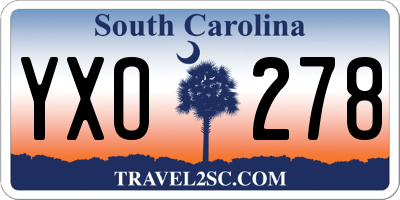 SC license plate YXO278