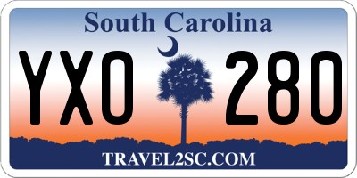 SC license plate YXO280
