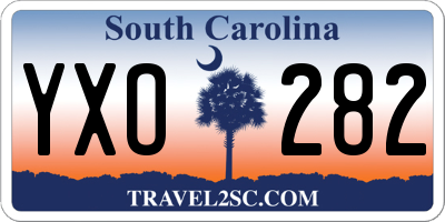 SC license plate YXO282
