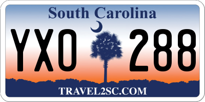 SC license plate YXO288