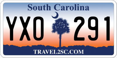 SC license plate YXO291