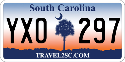 SC license plate YXO297