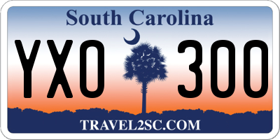 SC license plate YXO300