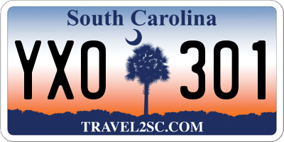 SC license plate YXO301