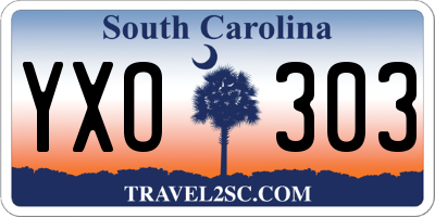 SC license plate YXO303