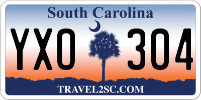 SC license plate YXO304