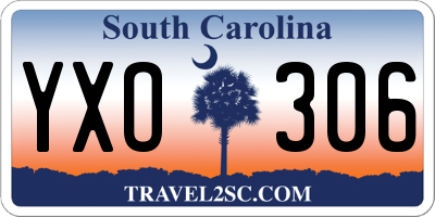 SC license plate YXO306