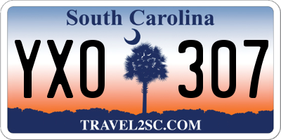SC license plate YXO307