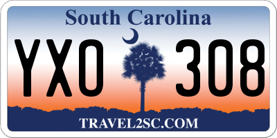 SC license plate YXO308