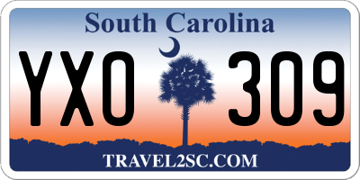 SC license plate YXO309