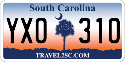 SC license plate YXO310