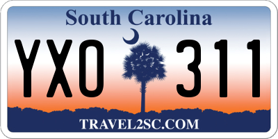 SC license plate YXO311