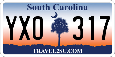SC license plate YXO317
