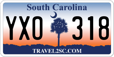 SC license plate YXO318