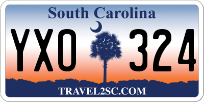 SC license plate YXO324