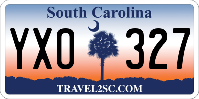 SC license plate YXO327