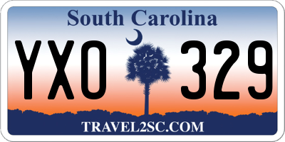SC license plate YXO329