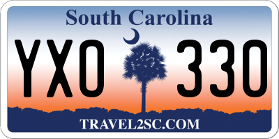 SC license plate YXO330