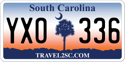 SC license plate YXO336