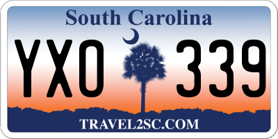 SC license plate YXO339
