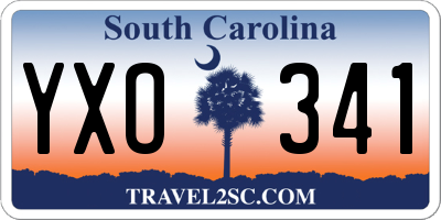 SC license plate YXO341