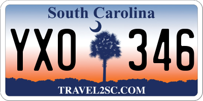 SC license plate YXO346