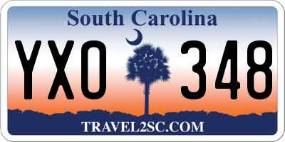 SC license plate YXO348