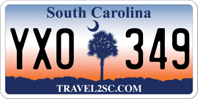 SC license plate YXO349