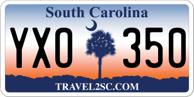 SC license plate YXO350