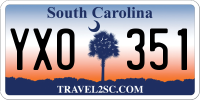 SC license plate YXO351