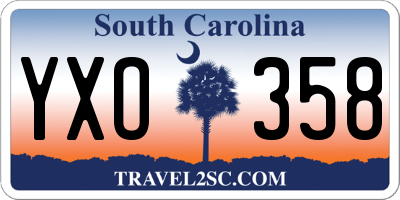 SC license plate YXO358