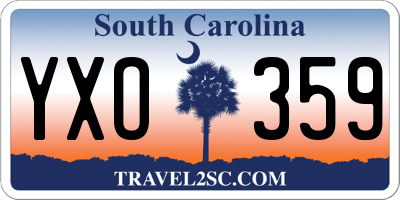 SC license plate YXO359