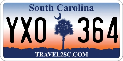 SC license plate YXO364