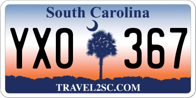 SC license plate YXO367
