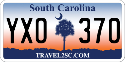 SC license plate YXO370