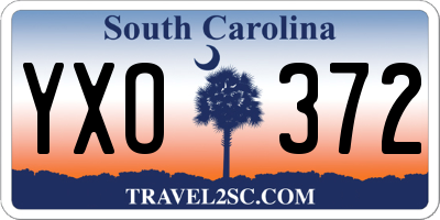 SC license plate YXO372