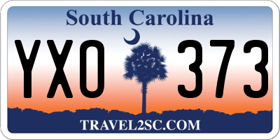 SC license plate YXO373
