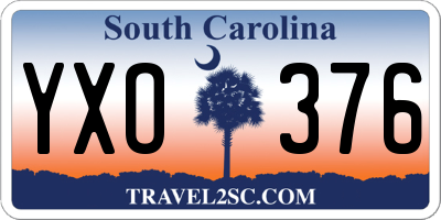 SC license plate YXO376