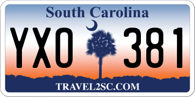 SC license plate YXO381