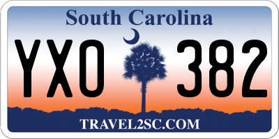 SC license plate YXO382
