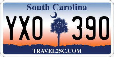 SC license plate YXO390