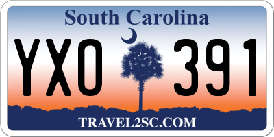 SC license plate YXO391
