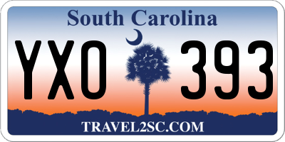 SC license plate YXO393