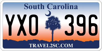 SC license plate YXO396