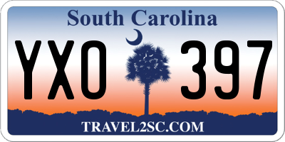 SC license plate YXO397
