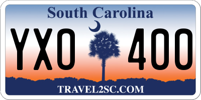 SC license plate YXO400