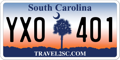 SC license plate YXO401