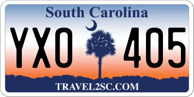 SC license plate YXO405